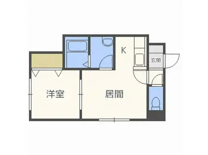 サンテラスカーサI(1LDK/3階)の間取り写真