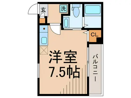 カサフエンテ北沢(ワンルーム/2階)の間取り写真