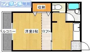 リベルテ小針(1K/2階)の間取り写真