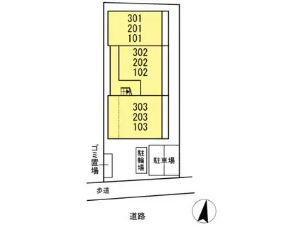 COSMET湘南平塚(2LDK/1階)の間取り写真