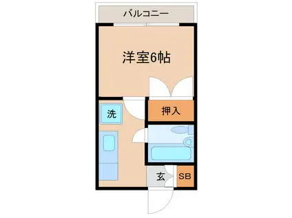 チェルトナムIII(1K/1階)の間取り写真