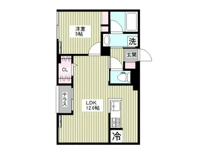 SANMARINO.D.CASA(1LDK/1階)の間取り写真