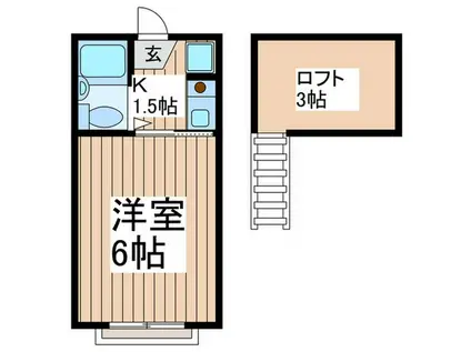 ジュネパレス・コスモ(1K/1階)の間取り写真