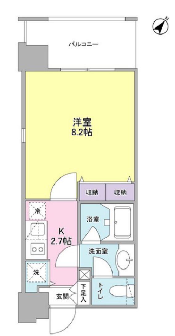 プロスペクト東雲橋(1K/10階)の間取り写真