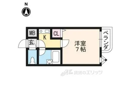 ショーミエール安朱(1K/3階)の間取り写真