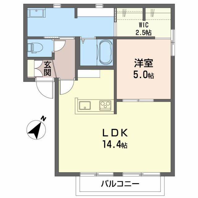 グランシャリオ・成田(1LDK/2階)の間取り写真
