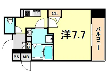 プレサンス神戸元町ベルシオン(1K/3階)の間取り写真