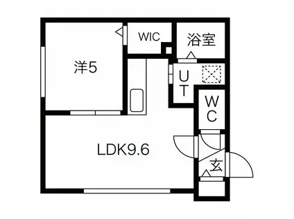 グランメール宮の森(1LDK/4階)の間取り写真