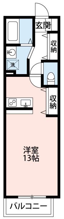 ルーセント(ワンルーム/1階)の間取り写真