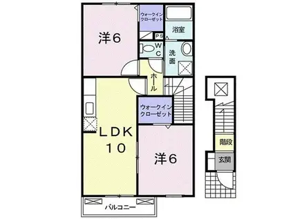 リバーサイドグリーン(2LDK/2階)の間取り写真