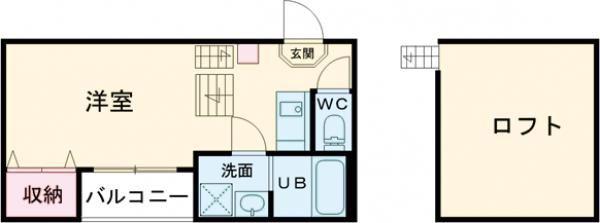 PRESTIGE三宮東(ワンルーム/2階)の間取り写真