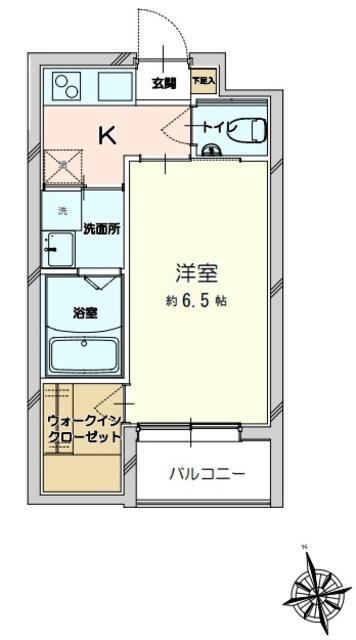 DEUX MATHIAS 雪ノ下(1K/1階)の間取り写真