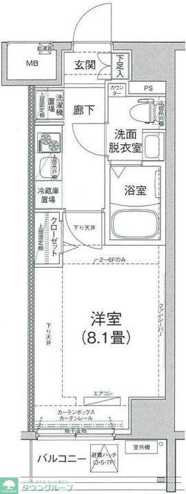 ESTRUTH PLUS OSHIAGEIII(1K/2階)の間取り写真