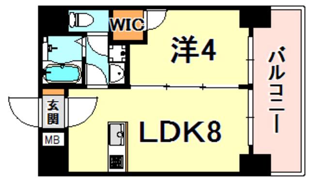 ブエナビスタ神戸イースト(1LDK/3階)の間取り写真