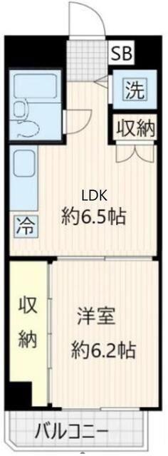 メゾン・カドリーユ(1DK/1階)の間取り写真
