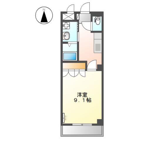 サンライズK(1K/1階)の間取り写真