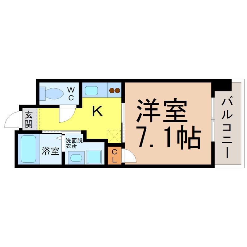 KマンションつるまいII(1K/5階)の間取り写真