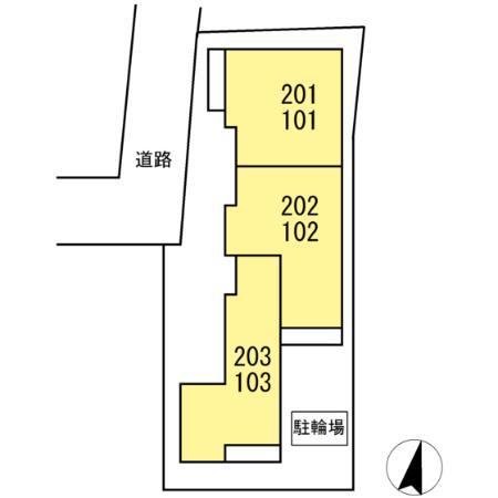 KOMFORTA(2LDK/2階)の間取り写真