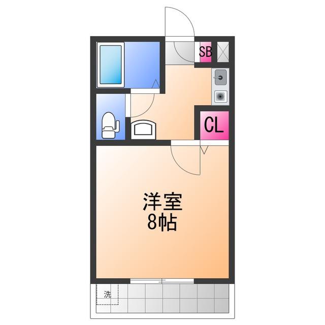 メゾンサイプレスII(1K/3階)の間取り写真