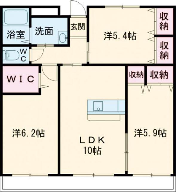 ルミエール栄(3LDK/2階)の間取り写真