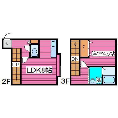 LEE SPACE 北48条(1LDK/2階)の間取り写真