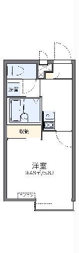 レオパレス大地(1K/2階)の間取り写真
