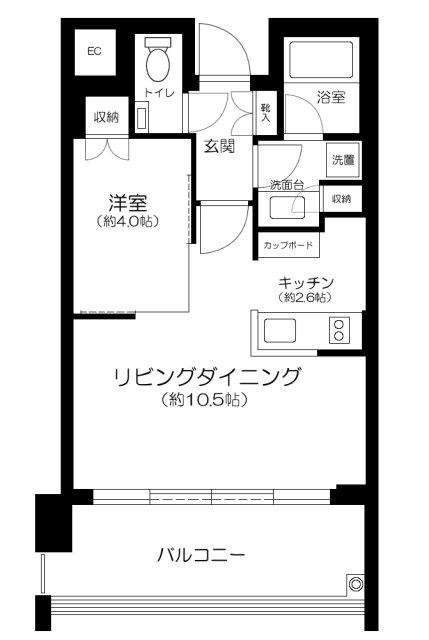 THE ROPPONGI TOKYO(1LDK/13階)の間取り写真