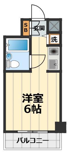 ダイホープラザ大和(1K/4階)の間取り写真