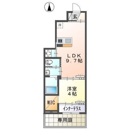 メゾンさくら(1LDK/1階)の間取り写真