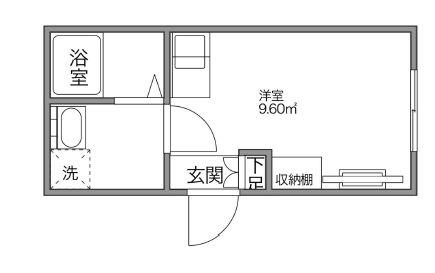EXCREA I(ワンルーム/2階)の間取り写真
