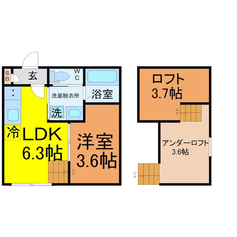 D LIFE 則武(1LDK/1階)の間取り写真