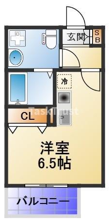 サンクチュアリ北梅田(ワンルーム/2階)の間取り写真