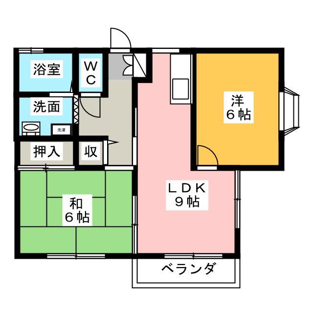 リバ-ジュ湘南(2LDK/2階)の間取り写真