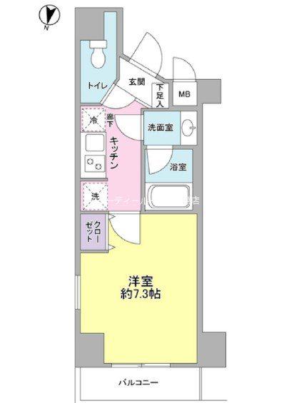 池之端加茂ビルC(1K/2階)の間取り写真