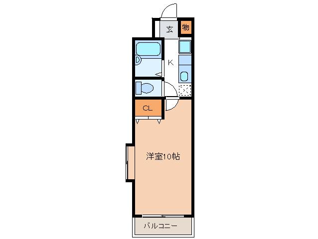 UハイムM96(1K/5階)の間取り写真