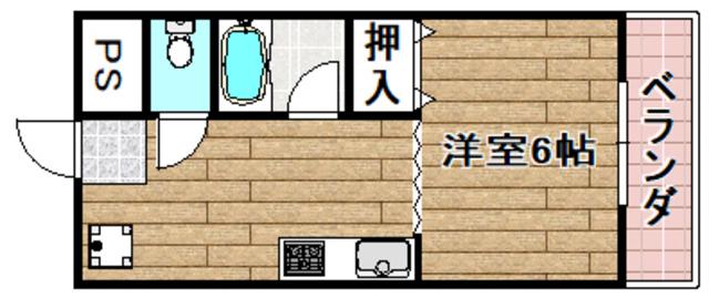 メゾンレヴェーユ(1DK/3階)の間取り写真