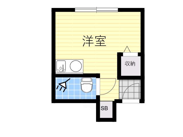 プランドール(ワンルーム/4階)の間取り写真