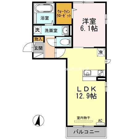 アンソレイエ(1LDK/3階)の間取り写真