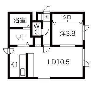 コモハウス(1LDK/1階)の間取り写真