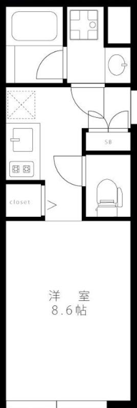 LEGALAND自由が丘(ワンルーム/3階)の間取り写真