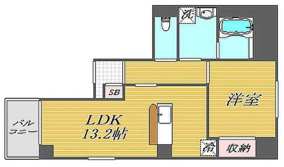 アローネ浅草 605(1LDK/6階)の間取り写真