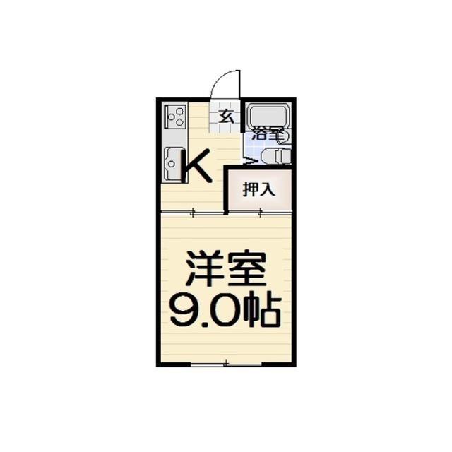 タキホーム(1K/1階)の間取り写真