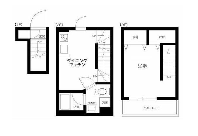 ソルナクレイシア学芸大学(1DK/1階)の間取り写真