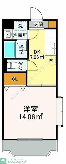 モンテジュール(1K/2階)の間取り写真