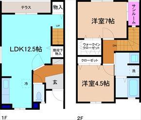 IRいしかわ鉄道 小松駅 車で9分 2階建 築12年(2LDK/1階)の間取り写真