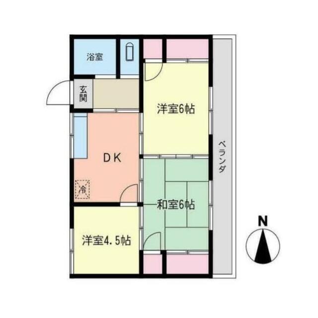 山本ハイツ(3DK/2階)の間取り写真