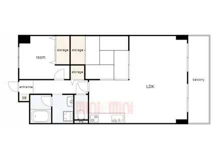 グリーンエクセル甲南(2LDK/2階)の間取り写真