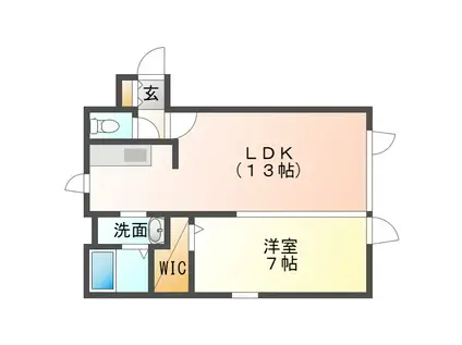 CORDE(1LDK/1階)の間取り写真