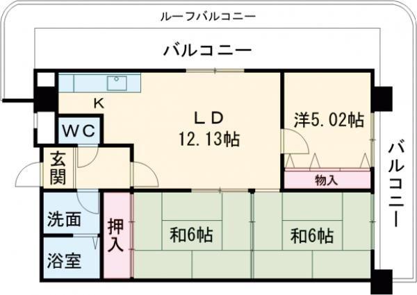 メゾンセルベイル(3LDK/7階)の間取り写真