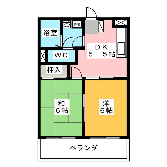 アーティス・T(2DK/2階)の間取り写真